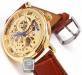 Прозрачные часы Goer Gold Skeleton Golden Mechanic превью 1593669.