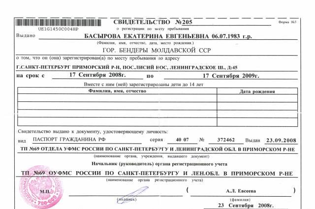 Регистрация, Прописка от Собственника Санкт-Петербург