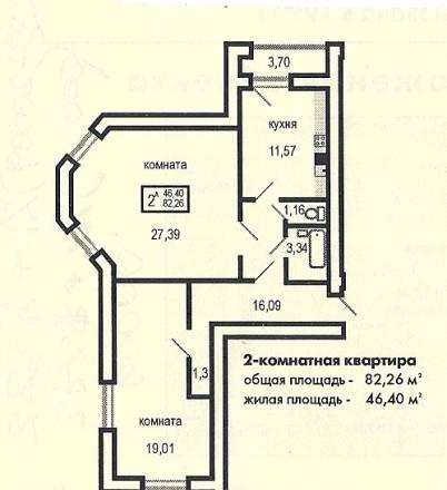 Двухкомнатная квартира Мытищи