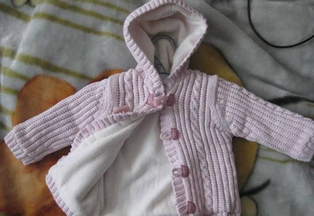  очень теплый кардиган  Mothercare 6-9 мес Москва
