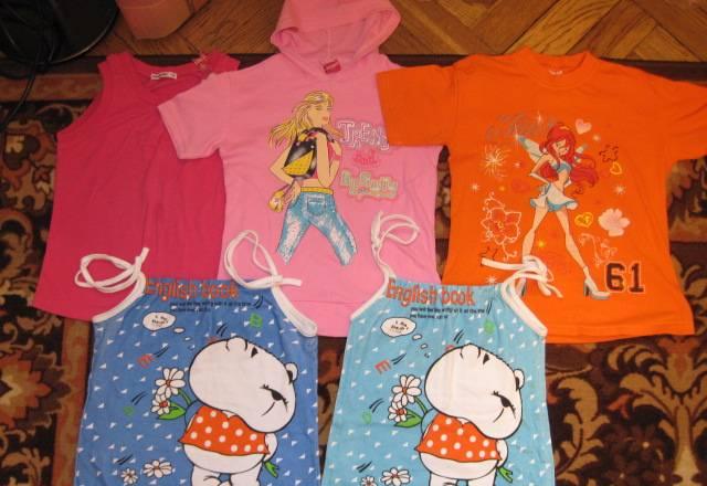Футболки Winx 3 шт и 2 топа  с замерами Москва