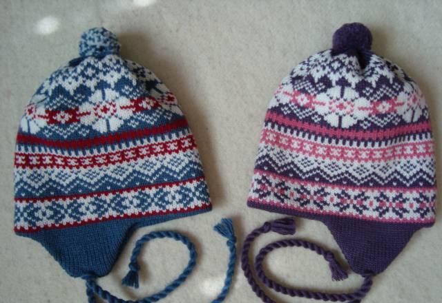 Шапочка шерстяная со скандинавским узором Москва