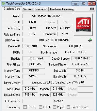 ATI Radeon HD 2900 XT 512MB gddr3 512bit Москва