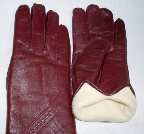 Женские перчатки бордовые Москва