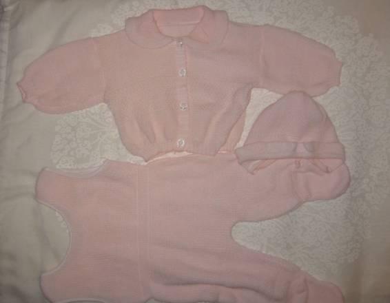 Нежный комплект  из вискозы на лето 3в1 0-3 мес Москва