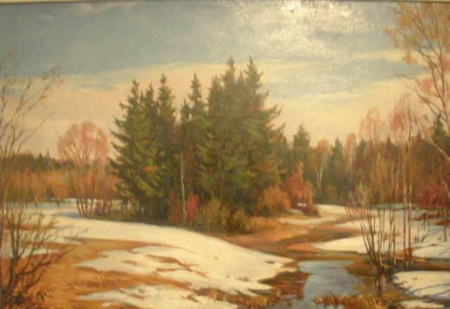 Картина в раме,маслом на холсте Москва