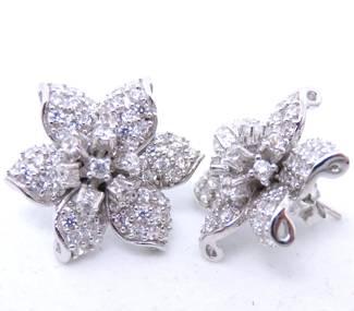 Серьги из серебра 925" c фианитами  Арт. E6763 Москва