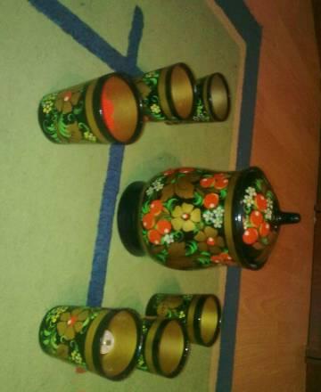 6 стаканов и баночка Санкт-Петербург