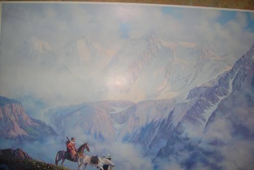 Картина совр. художника  "Всадники". Сертификат Москва