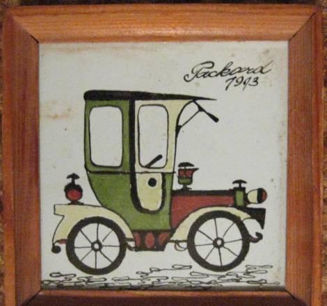 Плакетка фарфоровая "Старинный автомобиль" Москва