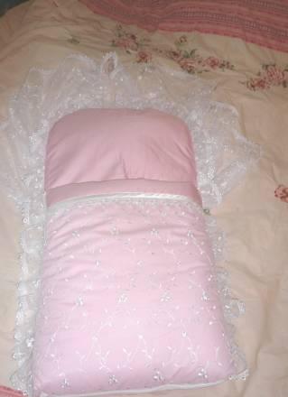 Конверт на выписку Сонный гномик, розовый Москва