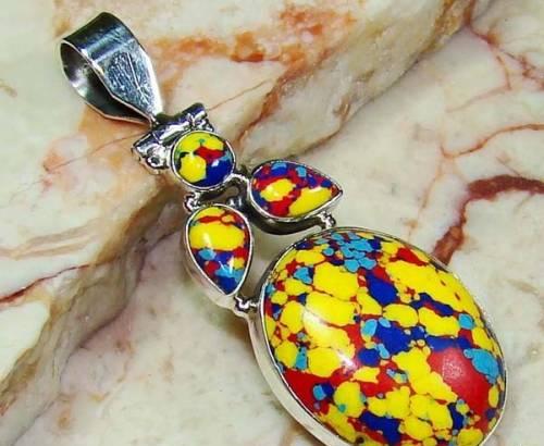 Подвеска - мозаичный (брекчиевидный) агат Москва