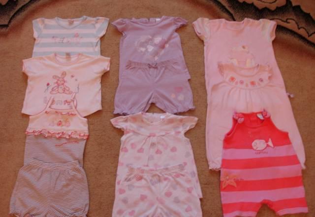 Летние комплекты на девочку 3-6 месяцев Москва