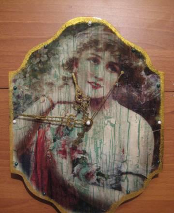 Часы настенные "Задумчивость" Новые. Ручная работа Москва