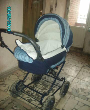 Каляска трансформер синяя в голубую клетку Санкт-Петербург