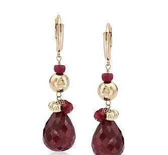 Золотые серьги-рубины 52,7 каратов Москва