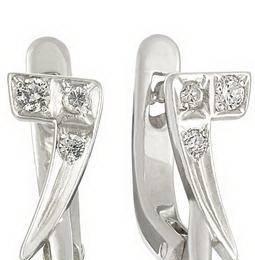 Серьги СЕРЕБРО ЦИРКОНЫ Москва