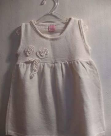 Белый сарафан из акрила р.86-92 Москва