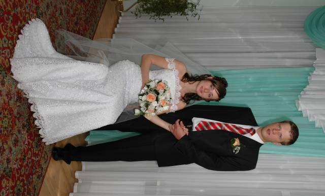 Свадебное платье и длинная (в пол) фата Москва