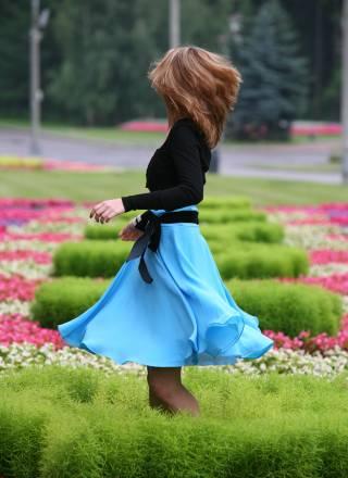 Платье для выпускного потрясающее голубое Москва