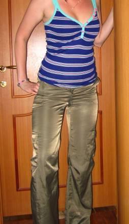 Брюки Promod шелковистые хаки размер 44.Новые Москва