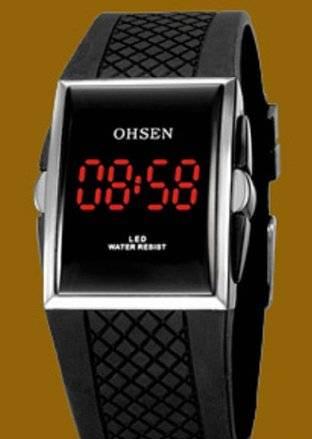 Стильные часы ohsen LED sport с красной подсветкой Санкт-Петербург