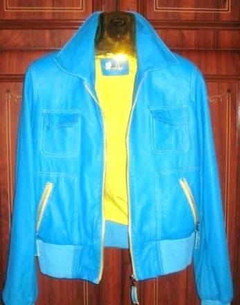 Куртка кожаная новая бирюзовая италия Gucci Москва
