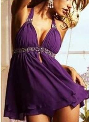 Фиолетовый ночной топик с пайетками Москва