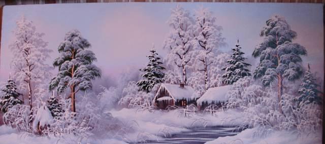 Зимний пейзаж. Холст, масло Москва