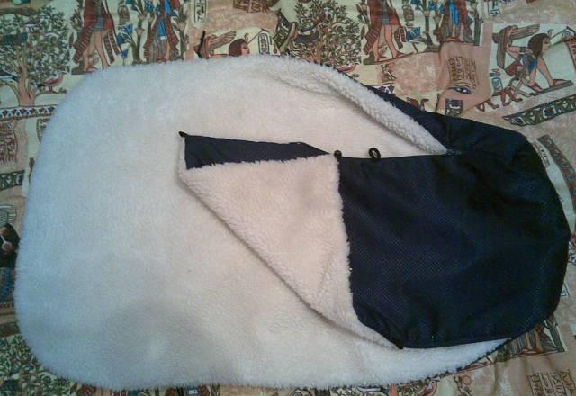 Конверт натур.овчина синий Москва