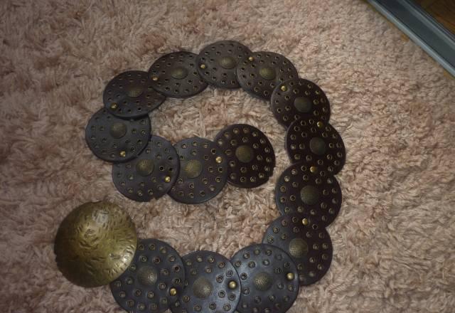 Ремень широкий коричневый секционный Москва