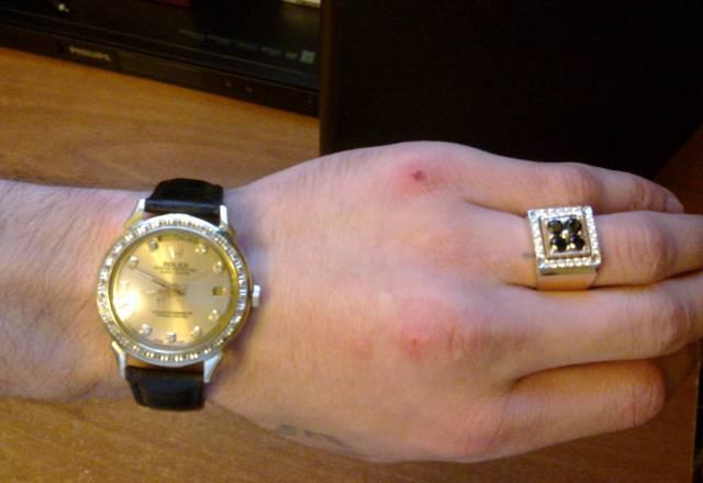 Золотые часы rolex с бриллиантами.41-грам Москва