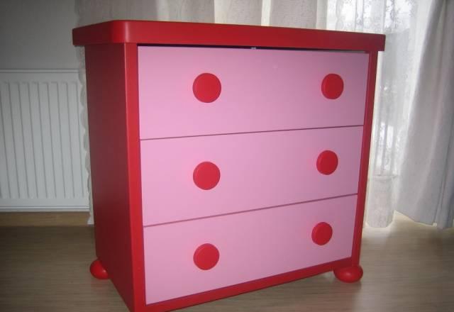 Комод детский розовый с красным Владимир