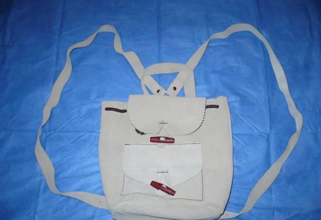 Сумка - рюкзак, нат.замша, новый, светлосерый Москва