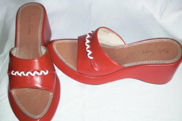 Красные сабо р.37-37,5 Москва