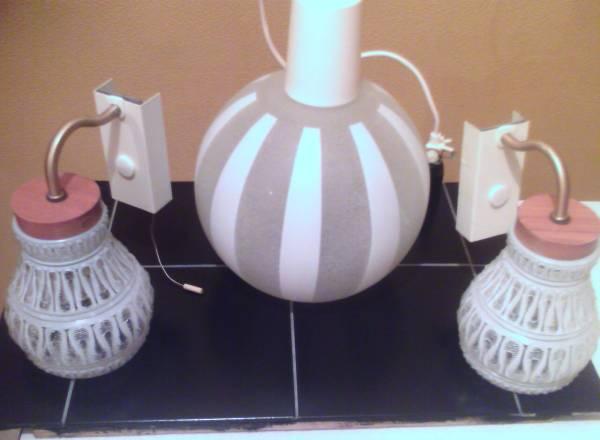 Бра 2 шт. и люстра- стеклянный шар в комплекте Санкт-Петербург