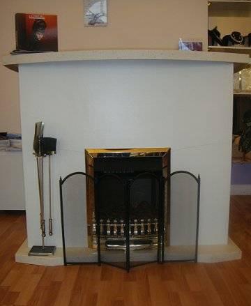 Стойка администратора с камином Санкт-Петербург