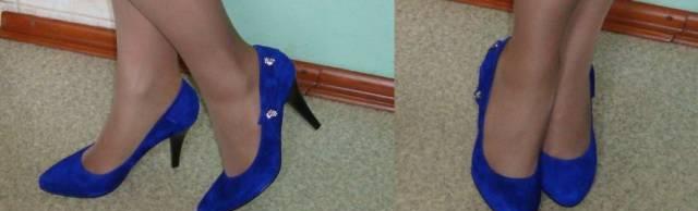 Туфли замша синие, новые Москва