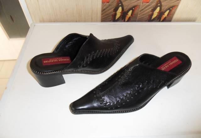 Новые сабо-шлепки, кожа, Польша Москва