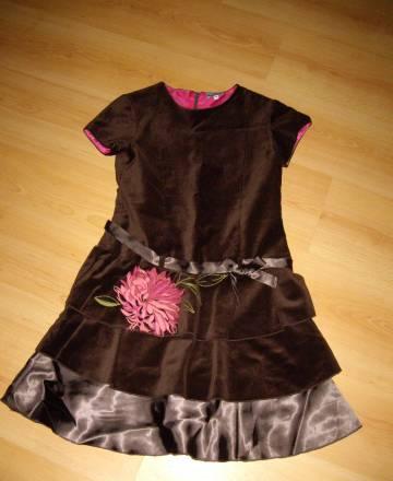 Бархатное платье цвета шоколад Москва