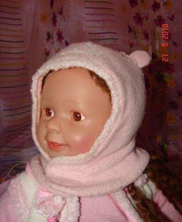 Фирменная зимняя шапка-шлем с воротником Москва