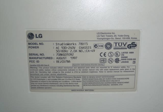 17" Монитор LG StudioWorks 78DT5 Санкт-Петербург