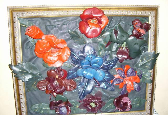 Картина кожаная Москва