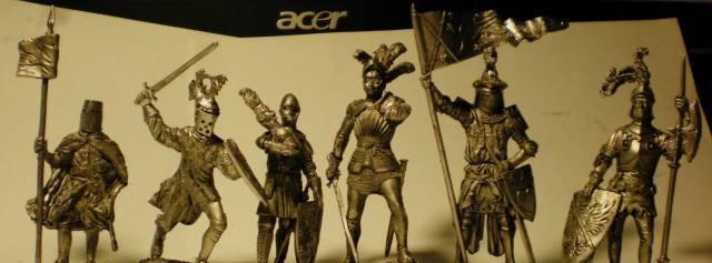 Рыцари, 54мм, белый металл Санкт-Петербург