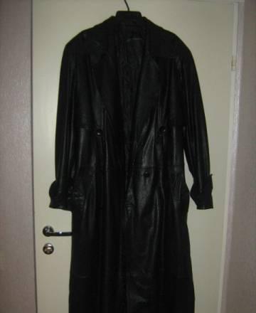 Кожанный плащ Москва