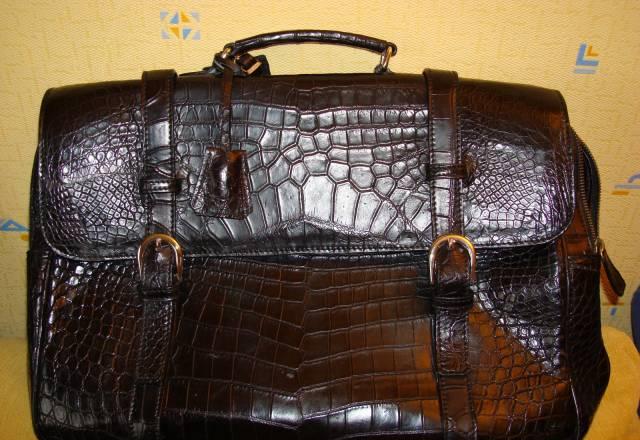 Портфель для документов из кожи крокодила Москва