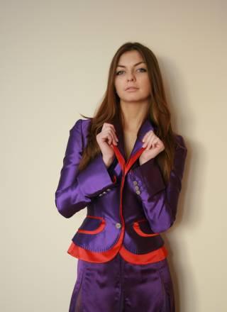 Костюм DG шелковый жакет с юбкой Москва