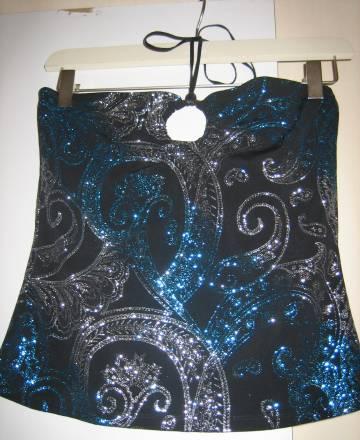 Новый черный топ с узорами из блесток oggi Москва