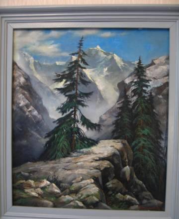 Картина большая холст масло 72на 62см Москва