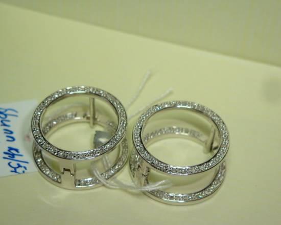 Золотые серьги с природными брилиантами Москва